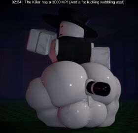 1boy 3d anal_insertion anus artful_(die_of_death) ass avewagetrashuwu balls bottomless die_of_death_(roblox) femboy magic_wand male object_in_ass roblox roblox_game robloxian tagme thick_legs