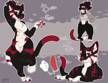 absurd_res anthro black_body black_fur black_hair brown_eyes cheek_tuft claws clothing crop_top digital_media_(artwork) ear_tuft facial_hair facial_tuft fangs felid feline female femboy feral fur genitals hair hi_res male mammal model_sheet moustache multicolored_body multicolored_fur nude open_mouth pantherine pawpads penis pussy red_body red_fur red_hair red_inner_ear red_nose red_pawpads red_stripes shirt shyryp simple_background smile stripes tail teeth tiger tongue topwear tuft two_tone_body two_tone_fur vine_(shyryp) vulva white_body white_fur