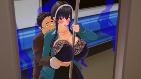 1girls 3d alternate_breast_size breasts female human male murdoch_swan spy_x_family yor_briar yor_forger