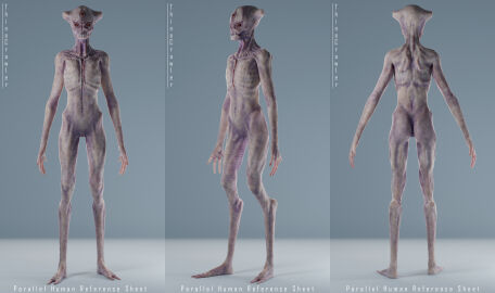 1girls 2_toes 3_eyes 3d 4_fingers alien alien_girl alien_humanoid alien_only artist_name ass breasts female grey_skin humanoid multi_eye naked naked_female no_breasts no_nipples non-mammal_breasts nude nude_female original pussy rosa_(thinecrawler) shaved_pussy thinecrawler turned_around vagina