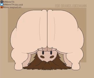 animated artist_name ass ass_bigger_than_head ass_focus ass_hole back_view big_ass black_eyes bottom_heavy brown_hair bussy curvy_body curvy_hips curvy_male femboy gay huge_ass light-skinned_male light_skin male male_only massive_ass orangejuicemann original pale-skinned_male pale_skin simple_background solo solo_male sona_(orangejuicemann) tagme twerking xmelomor24x