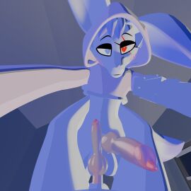 3d animal_genitalia animal_penis anthro aroused balls bedroom bedroom_eyes blender_(artwork) blush canine_genitalia canine_penis cel_shading clothing digital_media_(artwork) dominant dominating_viewer duo erection eye_markings femboy first_person_view from_front_position fur genitals heart_eyes heart_symbol heterochromia hoodie knot lying lying_on_back male male/male markings missionary_position narrowed_eyes night on_back penis penis_in_face penis_towards_viewer pink_penis purple_body purple_fur robotic_arm seductive sex shaded sheath submissive submissive_pov tail topwear white_body white_fur wild_(wilds_closet) wilds_closet