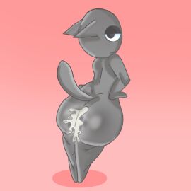 1boy 1femboy after_anal after_sex animal_humanoid anthro ass ass_focus bodily_fluids bodily_fluids_in_ass bubble_ass bubble_butt cat_ears cat_tail child_bearing_hips cum cum_in_ass cyclone123 fat_ass femboy femboy_focus femboy_only freckles freckles_on_face fur fur_thick_thighs furry gradient_background gray_(sprunki) grey_body grey_fur hands_on_hips incredibox_mod indifferent looking_at_viewer looking_back male male_anthro male_focus male_only no_visible_genitalia pink_background plump_ass plump_butt public_domain shadow simple_background solo solo_anthro solo_focus solo_male sprunki thick_ass