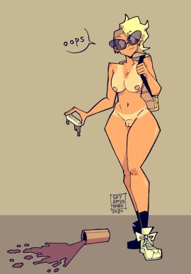 1girls breasts female herny mauxie naked_footwear naked_shoes naked_sneakers nude oc original original_character pussy shoes skyafterdark sneakers tagme tanline tinted_eyewear