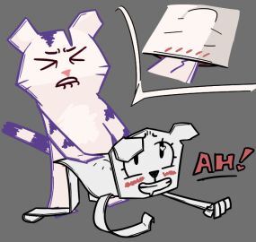 1boy 1girls bear bear_girl cartoon_network doggy_style female male paper papers sex tagme tagme_(character) teri_(tawog) the_amazing_world_of_gumball