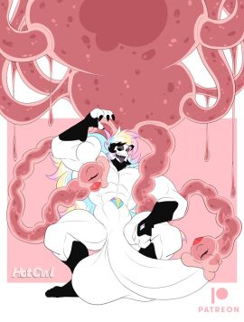 balls big_balls big_penis daddy gem_(species) goo_creature hotiger777 hotowl777 male male_only muscular oc pecs penis rainbow_hair steven_universe sucking_pecs sucking_penis sucking_tip white_skin