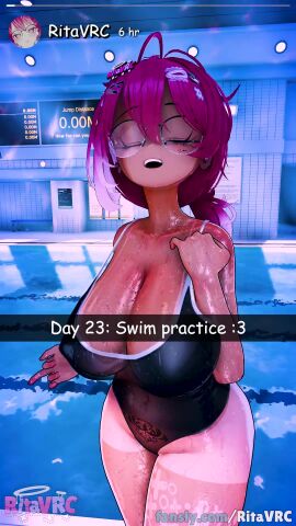 big_ass big_breasts big_butt big_nipples big_thighs dirty_talk doggy_style glasses high_quality high_resolution pink_eyes pink_hair plot ritavrc sensual swimming_pool swimsuit swimwear tagme tan_body tan_skin tanline tanlines tattoo tattoos twitter video vrchat vrchat_avatar vrchat_model