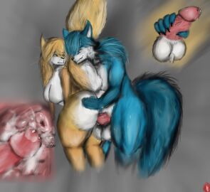 anthro ass balls balls_deep balls_touching big_ass big_balls big_breasts big_butt bodily_fluids breasts canid canine cerinian cervical_contact cervix cum cum_in_pussy cum_inside duo femboy femboy_on_futa fox futa/male futa_penetrated futanari genital_fluids genitals girly grin hair hand_on_partner's_butt hand_on_partner's_genitalia hand_on_partner's_penis handjob herm herm/male herm_penetrated herzogrerih hi_res huge_ass huge_balls huge_breasts huge_butt huge_thighs humanoid intersex intersex/male intersex_penetrated jo_(cerinia) kitara_(cerinia) long_hair male male_on_futa male_penetrating male_penetrating_futa male_penetrating_herm male_penetrating_intersex mammal penetration penile penile_penetration penis pussy reach_around sex smile sweat sweatdrop sweaty_ass sweaty_balls sweaty_butt sweaty_genitalia sweaty_legs sweaty_thighs thick_thighs vaginal_penetration wide_hips x-ray_view