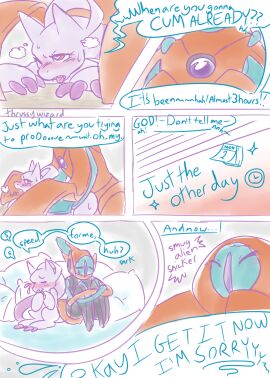 3_fingers ahe_gao ambiguous_gender ambiguous_penetration anthro black_body blush comic defense_forme_deoxys deoxys dialogue doggy_style duo female female/ambiguous fingers flashback from_behind_position generation_3_pokemon generation_6_pokemon heart_eyes heart_symbol hi_res laugh legendary_pokemon looking_pleasured mega_evolution mega_mewtwo mega_mewtwo_y nintendo penetration pokemon pokemon_(species) red_body sex size_difference speed_forme_deoxys text thrussywizard tongue tongue_out white_body