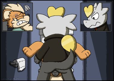 anal anal_sex angry angry_sex animated anthro anthro_penetrated artist_name bathroom clenched_teeth closed_eyes clothed clothing duo forced_anal frame_by_frame fur generation_1_pokemon generation_7_pokemon grey_body growlithe jangmo-o loop male male/male male_penetrated male_penetrating male_penetrating_male nintendo onomatopoeia partially_clothed penetration penile penile_penetration penis pokemon pokemon_(species) public_restroom restroom_stall sex sound_effects tail teeth text thin_legs toilet uncomfortable white_body white_fur zandermanith