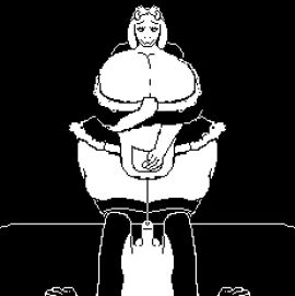 8-bit animated animated_gif biboioioi big_breasts breasts clothed clothed_female cum cum_on_face engulfing_paizuri enormous_breasts female fur furry furry_female goat goat_girl goat_horns horns huge_breasts maid maid_uniform male milf nipples one_eye_closed orgasm paizuri penis pixel_animation pixel_art topless topless_female toriel undertale