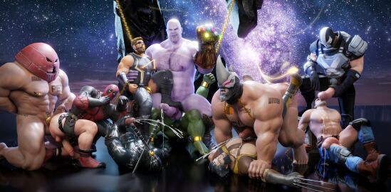 10boys 3d anal black_panther_(marvel) black_panther_(series) boner captain_america_(series) crossbones_(marvel) cum dark-skinned_male dark_skin deadpool dogedogdo_x erect_while_penetrated erection facesitting gay gay_orgy gay_sex hulk hulk_(series) human human_male humanoid infinity_gauntlet interspecies interspecies_yaoi juggernaut light-skinned_male light_skin male male/male male_only male_penetrated marvel marvel_comics multiple_boys multiple_males muscular muscular_male mutant_(marvel) mutate_(marvel) nude orgy penis rhino_(spider-man) sex spider-man_(series) thanos thor_(marvel) thor_(series) wolverine_(x-men) x-men yaoi