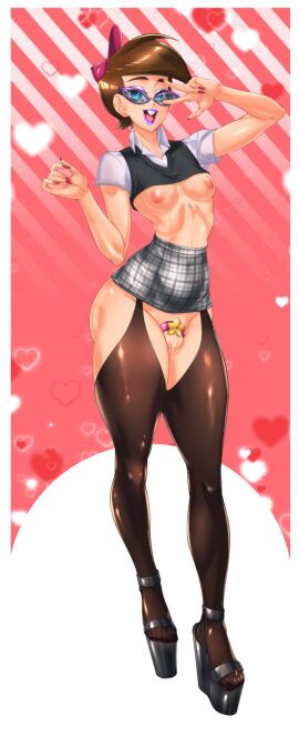 1femboy black_pants black_platform_heels black_stockings black_sweater_vest blue_eyes breasts brown_hair buckteeth chastity_cage chastity_device creative_chastity crop_top cropped_shirt cum_leaking eyeshadow female femboy femboy_only feminine_body feminine_male feminine_pose flat_chest girly glasses hormone_breasts hourglass_figure light-skinned_femboy light_skin lipstick long_fingernails makeup male miniskirt nail_polish nerd nipples_visible painted_fingernails painted_nails penis penis_cage pink_nails platform_heels plump_ass purple_eyeshadow purple_glasses purple_lipstick red_cap short_skirt skirt small_breasts small_penis smooth_skin suiren_ciao the_fairly_oddparents thick_thighs thin_waist timmy_turner tomgirl tootie tootie_(cosplay) trap v_sign wedge_heels white_plaid_skirt white_shirtb