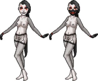 breasts female holidayking original original_character pixel pixel_art transparent_background