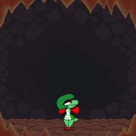 animated dig_dug female fire fire_breathing fygar gif inflation popping pump pumping sonicateds spherical_inflation taizo_hori tool_circle