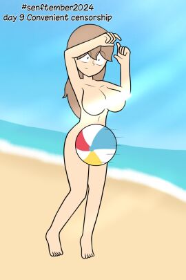 beach breasts censored convenient_censoring female light_censor mrwings nude senftember senftember_(2024) stage tagme