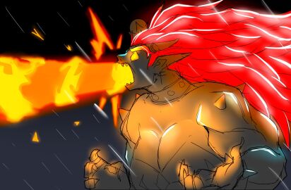 1girls 2021 2_horns 4_fingers big_breasts black_background black_body black_clothing black_dress bowser's_fury bowsette bracelet breasts breathing_fire choker cleavage clothed clothed_female clothing collar crown dress eyebrows female female_only fingernails fire fire_breathing fury_bowser fury_bowsette genderswap_(mtf) giantess glowing glowing_eyes goolahan hi_res horns huge_breasts long_ears long_fingernails long_hair long_red_hair mario_(series) multicolored_eyebrows muscular muscular_female new_super_mario_bros._u_deluxe ngoolahan nintendo no_pupils open_mouth orange_eyebrows pointy_ears pointy_nose raining red_eyebrows red_hair rule_63 sharp_teeth simple_background solo solo_female spiked_bracelet spiked_collar spikes super_crown super_mario_3d_world teeth thick_eyebrows wristwear yellow_eyebrows yellow_eyes