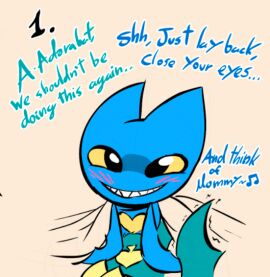 adorabat age_difference ambiguous_gender bat bat_wings blue_body blue_fur blush cartoon_network cub dialogue dominant dominant_ambiguous dominant_anthro dominant_female dominant_young duo eugene_(mao_mao:_heroes_of_pure_heart) female feral feral_only furry_female furry_only incest_(lore) male mammal mao_mao:_heroes_of_pure_heart molestation naughty_face on_top parent_and_child_(lore) parent_and_son_(lore) questionable_consent sex size_difference smile soulcentinel text violetechoes young young_anthro younger_anthro younger_female