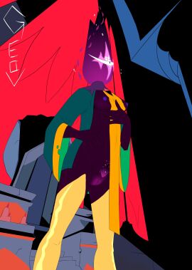 1_eye black_skin blue_nipples bottomless breasts character_request colored_skin cyclops dark_skin dead_cells dead_cells_:_immortalis erect_nipples female from_below glowing_eyes knee_boots long_boots medium_breasts open_clothes pubic_hair purple_skin pussy pussy_blush queen_(dead_cells) semi_nude the_queen_(dead_cells) thighhigh_boots thighhighs wide_sleeves yellow_boots yellow_thigh_boots