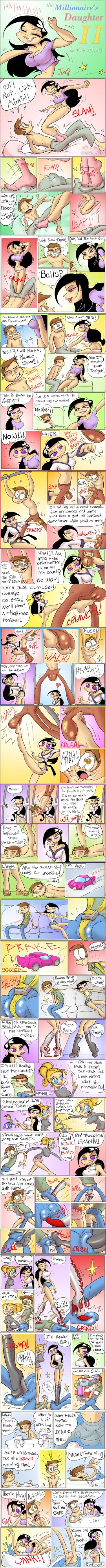 1boy 1girls ballbust ballbusting balls balls_grab big_breasts boot_fetish boots boxing boy breasts brown_hair cock cock_and_ball_torture cock_and_balls_torture dominant dominant_female domination erect_penis erection erection_under_clothes erection_under_clothing female female_domination femdom high_heel_boots high_heels knave long_legs male malesub original original_character original_characters penis shopping shopping_bag stepped_on stepping_on_penis submissive_male testicles why