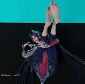 3d feet feet_together feet_up female femdom foot_fetish foot_focus irelia_xan league_of_legends looking_at_viewer saltoxicdue3d