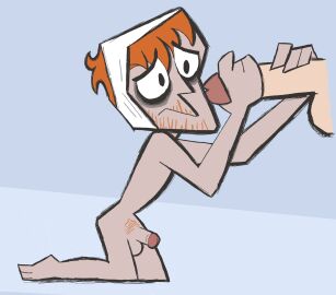 2boys balls bandage bandages big_penis clone_high completely_nude erect_penis erection foreskin gay ginger ginger_hair handjob history male male_focus male_only nude on_knees orange_hair penis pubes pubic_hair public_domain retracted_foreskin skinny small_penis smaller_male submissive submissive_male teenager twink uncircumcised van_gogh_(clone_high)