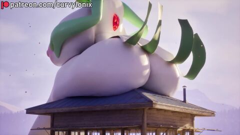 1boy 1girls 3d animated anthro big_breasts breast_play breasts chubby curvylonix female gardevoir generation_3_pokemon giantess gigantic_ass gigantic_breasts green_hair hi_res huge_ass huge_breasts huge_thighs human human_on_humanoid humanoid interspecies large_breasts large_thighs male male_human/female_humanoid male_human/female_pokemon massive_breasts massive_thighs nintendo no_sound nude nude_female nude_male pokemon pokemon_(species) pokephilia pokémon_(species) self_upload size_difference thick_thighs video wide_hips wide_thighs