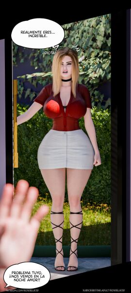 1girls 3d alice_(rose_blue_3d) alice_blake ass big_ass big_breasts big_thighs breasts bust busty curvaceous curvy curvy_figure female hips huge_ass huge_breasts huge_thighs large_ass large_breasts large_thighs light-skinned_female light_skin mature mature_female my_neighbor's_widow original original_character rose_blue_3d slim_waist spanish_text thick thick_hips thick_legs thick_thighs thighs voluptuous waist wide_hips