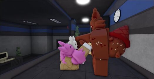 1boy 1boy1girl 3_heads animated anthro breasts chocolate_ice_cream conekat_(kaiju_paradise) female furry furry_only handjob ice_cream ice_cream_cone kaiju_paradise kneeling male male/female patting patting_head petting petting_head roblox roblox_game roblox_studio sprinklegoober sprinklekit_(kaiju_paradise) strawberry_ice_cream swirly_(conekat) tagme vanilla_ice_cream video wafer