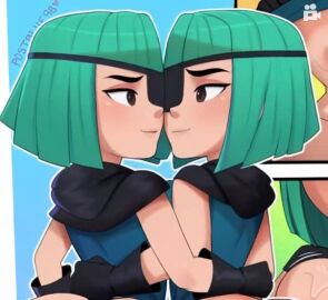 ai ai_animation ai_art ai_generated animated female kissing rascals_(clash_royale) rascals_(girl)_(clash_royale) tagme video
