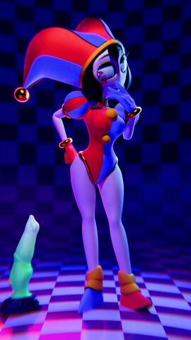 1girls 3d 3d_model 4_fingers absurd_res aroused aroused_smile artist_logo artist_name athletic athletic_female bangs bare_arms bare_legs bare_thighs big_breasts big_dildo big_thighs blue_clothing blue_eyes blue_footwear blue_gloves blue_hat blue_headwear blush blush_stickers bottomless bottomless_female breasts brown_hair busty checkered_background checkered_floor cheek_markings clothes clothing collar curvaceous curvy curvy_body curvy_female curvy_figure digital_media_(artwork) dildo eyebrows eyebrows_raised eyelashes female female_only fit fit_female footwear fringe front_view full_body glistening glistening_clothing glistening_eyes glitch_productions gloves gooseworx green_dildo hand_on_hip handwear hat headgear headwear hips horny horny_female horsecock_dildo hourglass_figure huge_breasts humanoid imminent_masturbation jester jester_cap jester_costume jester_girl jester_hat jester_outfit leotard light-skinned_female light_skin looking_at_dildo mostly_clothed no_bra no_humans no_panties no_underwear pale-skinned_female pale_skin pomni pomni_(spectixia) pomni_(the_amazing_digital_circus) pose posing raised_eyebrows red_cheeks red_clothing red_eyes red_footwear red_gloves red_hat red_headwear red_shoes reflection revealing_clothes rosy_cheeks seductive seductive_eyes seductive_look seductive_pose seductive_smile sex_toy shiny_clothes shoes short_hair shoulder_pads skimpy skimpy_clothes skin_tight slim_waist smile smooth_skin solo solo_female spectixia standing the_amazing_digital_circus thick_thighs thighs thin_waist tight_clothing tight_leotard topwear toy two-tone_clothing voluptuous voluptuous_female watermark white_body white_skin wide_hips