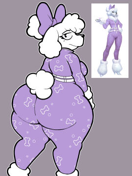 1girls anthro anthro_female anthro_only ass big_ass big_breasts breasts bubble_ass bubble_butt canid canine dog dog_girl epic_games female female_only fluffy_tail fortnite fortnite:_battle_royale fur furry huge_ass lewdewott looking_back poodle solo_female tagme tail thick_thighs unnamed_character unnamed_poodle_(fortnite) white_fur wide_hips