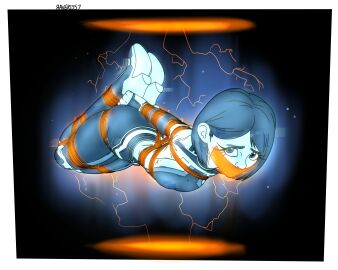 1girls ai_character bondage female female_only gagged halo_(series) halo_infinite heels hogtie hogtied joyeuse the_weapon_(halo_infinite)