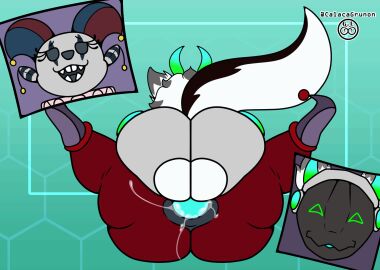 animal_genitalia animal_penis animated anthro ass balls big_balls big_butt big_penis bodily_fluids canid canine canine_genitalia canine_penis clothing digital_drawing_(artwork) digital_media_(artwork) duo erection female fur genital_fluids genitals hair huge_balls huge_cock iblys knot knotted_penis lagomorph legwear leporid linyxart machine male male/female mammal nude penetration penile penis plushie protogen rabbit sex short_stack short_tail simple_background stockings tail thick_thighs