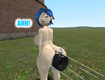 3d anal_insertion anal_penetration anal_suprise ass big_ass bullet_bill classic_tari_(smg4) dialogue garry's_mod gmod huge_ass impossible_fit kaibernation object_in_ass pain scream shove shove_up_ass smg4 suprise_anal tari_(smg4) text