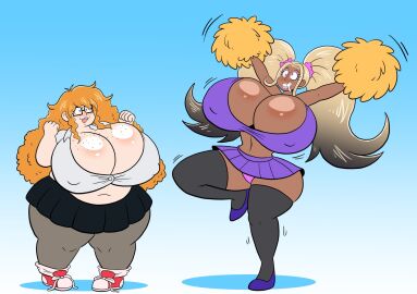 ass bimbofication brain_drain brainwashing breasts cheerleader fat fat_female female female_only huge_ass huge_breasts identity_death intelligence_loss iq_loss mental_transformation midriff nami_(one_piece) navel nerd nerdy_female nico_robin obese obese_female one_piece plump post-timeskip prinnydood thick_thighs transformation wide_hips