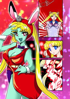 bishoujo_senshi_sailor_moon breast_expansion breast_growth breast_growth_(enlargement) breasts cleavage clothing corruption dark_persona enemy_conversion female large_breasts miqua666 sailor_moon skin_color_change small_breasts tagme thigh_expansion usagi_tsukino