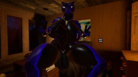 3d ass big_ass big_breasts big_penis breasts futadom futanari intersex kroxigor kroxigor_(vulgarvictor) penis vrchat