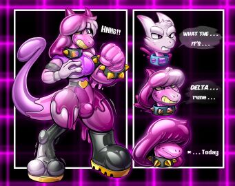 angry anthro boots bracelet clothing collar colored deltarune deltarune_tomorrow dialogue dragon eyes female footwear freckles generation_1_pokemon hair hi_res hidden_eyes itorian_(thatguywholikesfood) jewelry latex legendary_pokemon male mewtwo mythological_creature mythological_scalie mythology nintendo null_bulge pokemon pokemon_(species) purple_body purple_hair redflare500 scale_(disambiguation) scalie shoes spiked_bracelet spiked_collar spikes susie_(deltarune) tagme tail transformation undertale_(series)
