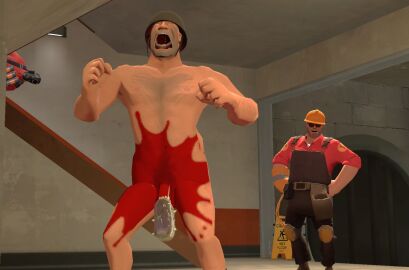 3d biting bread_monster eating_penis engineer_(team_fortress_2) love male male_only naked naked_male nude nude_male pain penis pyro_(team_fortress_2) screaming sfm soldier_(team_fortress_2) source_filmmaker team_fortress_2 valve what