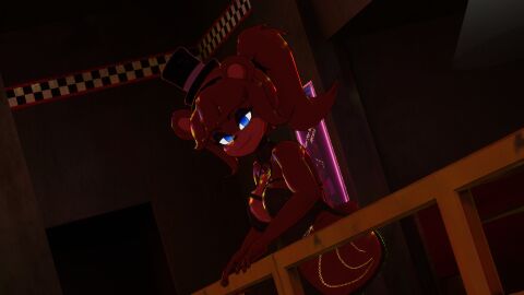 3d breasts cally3d cryptiacurves fazclaire's_nightclub female five_nights_at_freddy's freddy_(fnaf) fredina's_nightclub fredina_(cally3d) frenni_(cryptia) frenni_(cryptiacurves) frenni_fazclaire modakawa_dress solo vrchat