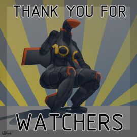 aeromorph affront aircraft aircraft_humanoid bodypaint boeing crouching eyeless female gesture hand_gesture hi_res living_aircraft living_machine living_vehicle low-angle_view machine mq-28_ghost_bat pointing signature solo text vehicle wings