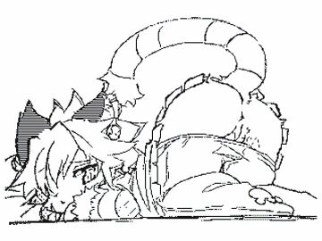 american_shorthair animated ass ass_focus ear_piercing elh_melizee felid feline felineko felis female flipnote_studio hi_res high_resolution highres legwear_removed panties_down pussy pussy_juice solatorobo solatorobo:_red_the_hunter_(game)