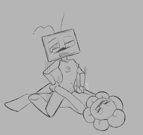 dandy's_world dandy_(dandy's_world) f0r31g4n overwhelmed riding tears_of_pleasure thrusting_hips vee_(dandy's_world)