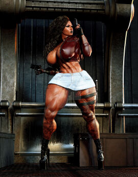 1girls 3d ass athletic athletic_female big_ass big_breasts big_butt big_thighs black_hair black_nipples bottom_heavy breasts brown-skinned_female brown_body brown_leather brown_skin bubble_ass bubble_butt chest crop_top cropped_jacket curvaceous curvy curvy_figure dark-skinned_female dark_nipples dark_skin divergentartgb dual_wielding female female_focus firearm fit fit_female footwear full_body hair hero heroine high_heel_boots high_heels hips holding_object holding_pistol holding_weapon hourglass_figure huge_ass huge_breasts huge_thighs large_ass large_breasts large_thighs larger_thighs leather_jacket leg_tattoo legs long_hair marvel marvel_comics mature mature_female mercedes_knight misty_knight muscular muscular_female muscular_thighs original original_character pistol platform_boots platform_footwear platform_heels ranged_weapon superhero superheroine tattoo tattoo_on_legs tattoo_on_thigh thick thick_hips thick_legs thick_thighs thigh_straps thigh_tattoo thighs toned toned_female toned_stomach voluptuous voluptuous_female waist wavy_hair wide_ass wide_hips wide_thighs