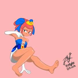 1girls ass ass_focus brawl_stars feet female female_only foot_fetish foot_focus pointing_at_foot princess_shelly shelly_(brawl_stars) sole_female soles zilly