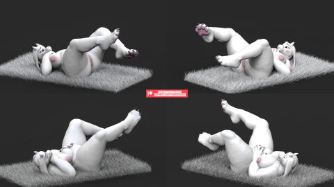 absurd_res anthro bambookat bovid caprine cellulite claws female fur furry goat hi_res horn mammal monster red_eyes solo tail toe_claws toriel undertale undertale_(series) white_body white_fur