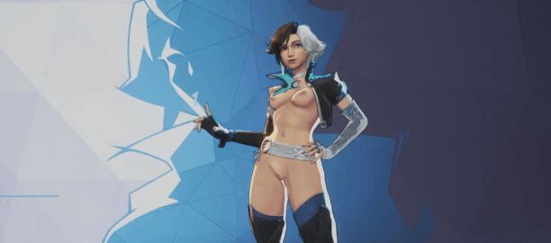 1girls 3d animated animated_gif breasts female female_only game_mod gif luna_snow luna_snow_(marvel_rivals) marvel marvel_comics marvel_rivals nude solo superhero young