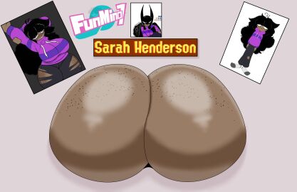 1girls ass ass_focus ass_shine ass_up black_sarah_(giygal) dark-skinned_female dark_skin female female_focus female_only freckles freckles_on_ass funmina glory_hole multiple_images needlemouse_(series) picture portrait public public_use reference_image sarah_henderson_(needlemouse) shine shiny_ass shiny_butt shiny_skin solo solo_female solo_focus stuck stuck_in_wall tagme wall