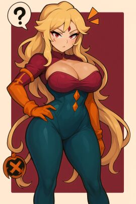 (imagine_using_ai) ai_generated blonde_hair charlie_(brawl_stars) large_breasts tagme